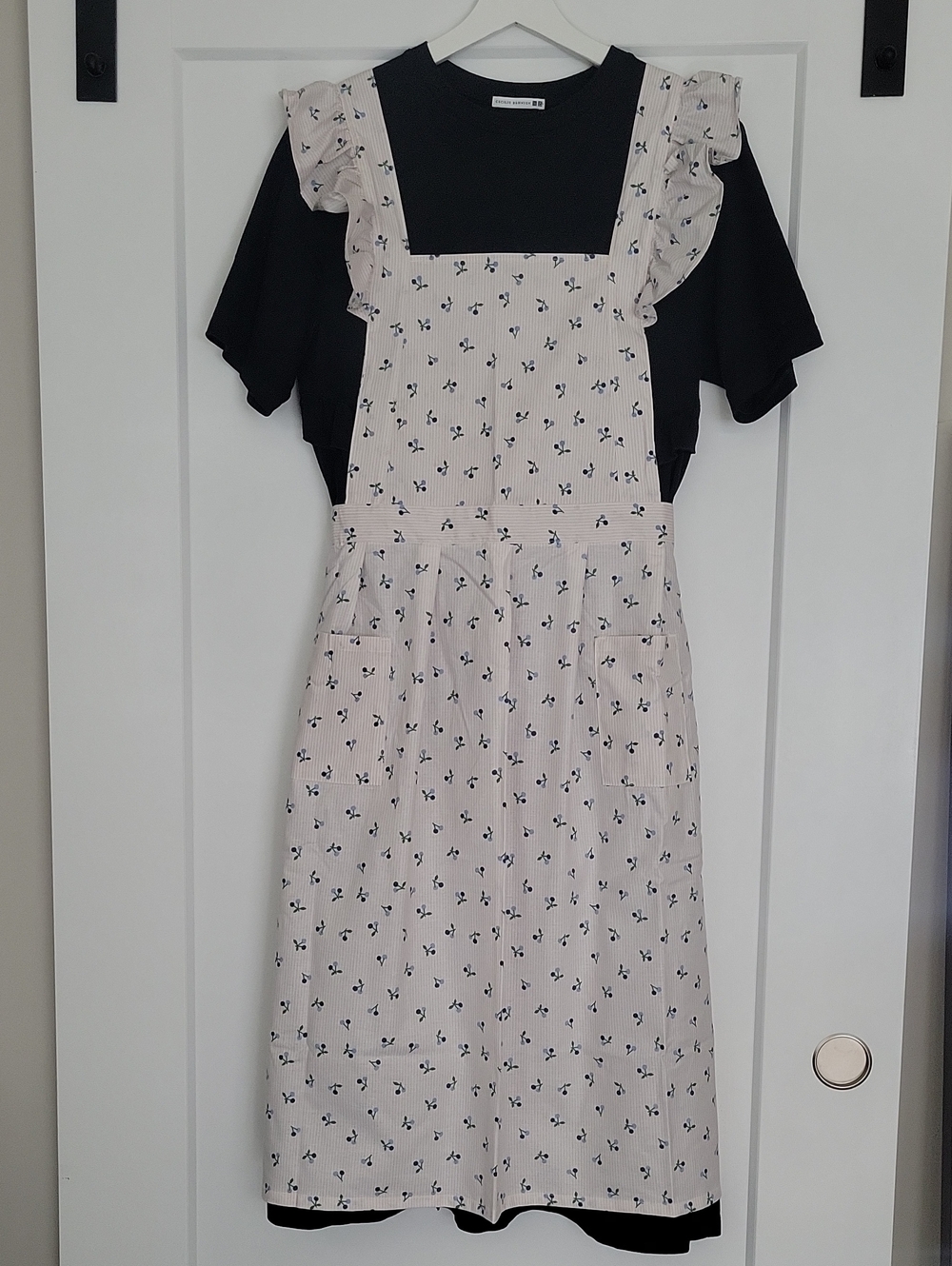 Laminated Apron - Blue Cherry Pattern